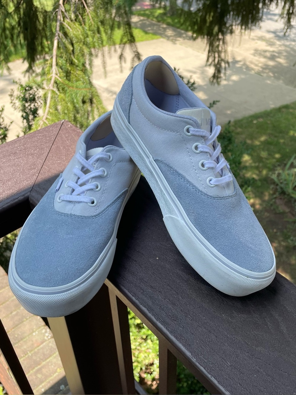 🏁 VANS Era Suede 'Drizzle Ballad Blue' Colorblock Sneakers Women's Size 8.5